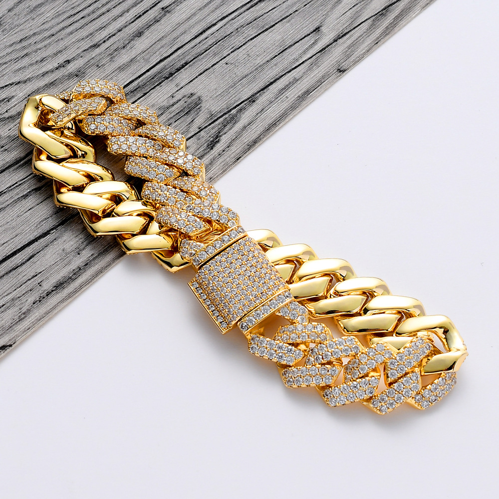 13mm Copper Micro Inlaid Zircon Bracelet Clasp Diamond