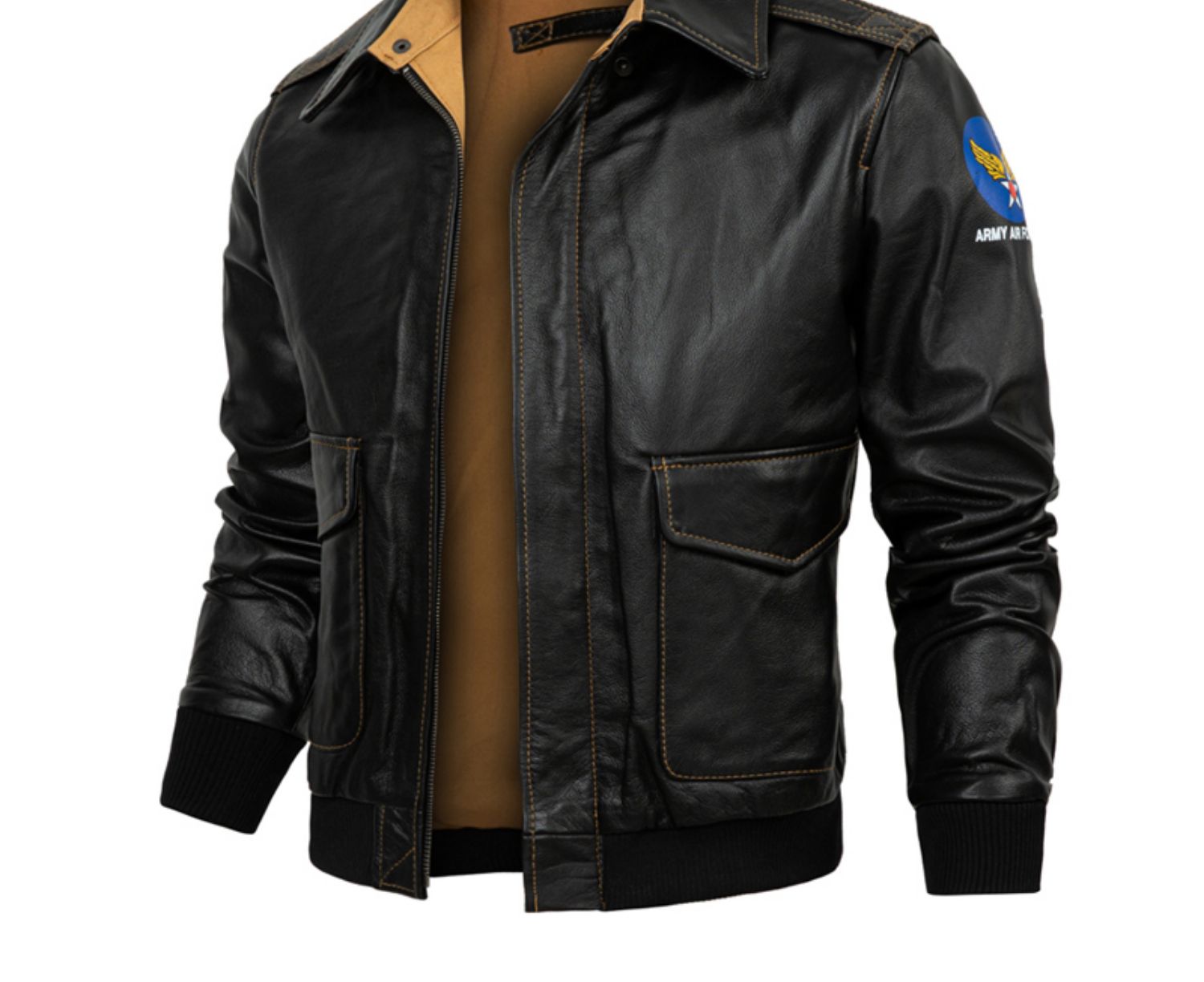 Title 4, Genuine Leather Flight Jacket Baseball Uniform ...