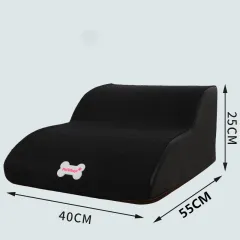 Small Dog Teddy On The Sofa To Bed Climbing Ladder Slope Model - Double Black - View 1