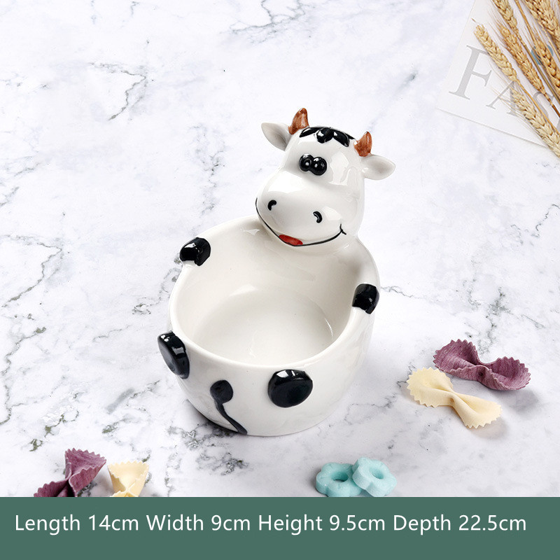 Title 5, Creative Cute Animal Ceramic Bowl Household Tab...