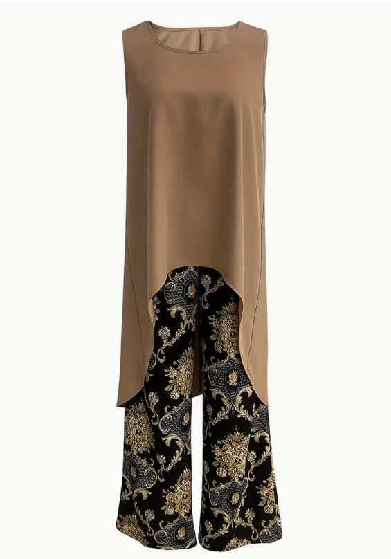 Spring And Summer Women's Clothing Floral Print Leisure Set