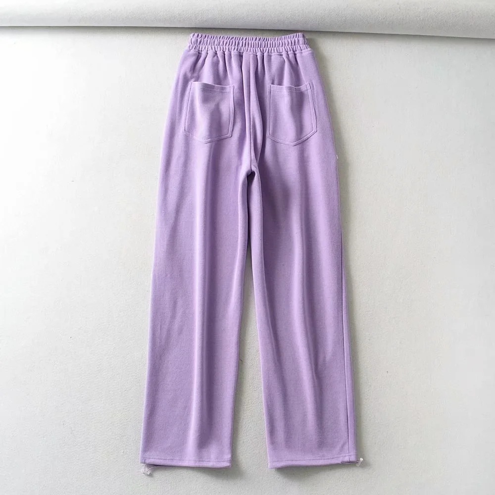 Women's High-waist Casual Loose Drawstring Trousers