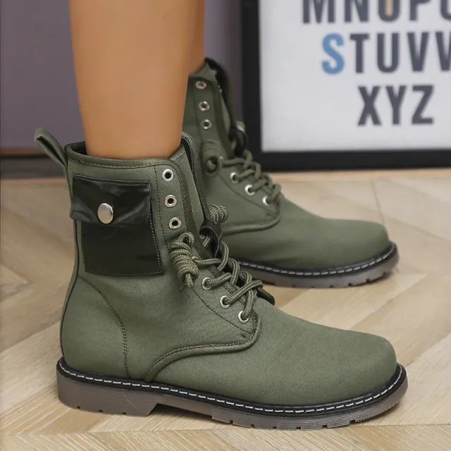 Autumn And Winter New Short Tube British Style Martin Boots Green - Shop at LoveMi