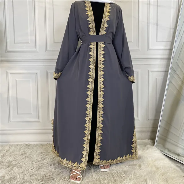 Casual Cardigan Islamic Long Style Grey - Shop at LoveMi