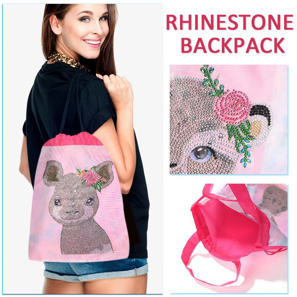 Creative Foreign Trade DIY Diamond Drawstring Back Bag Shopping