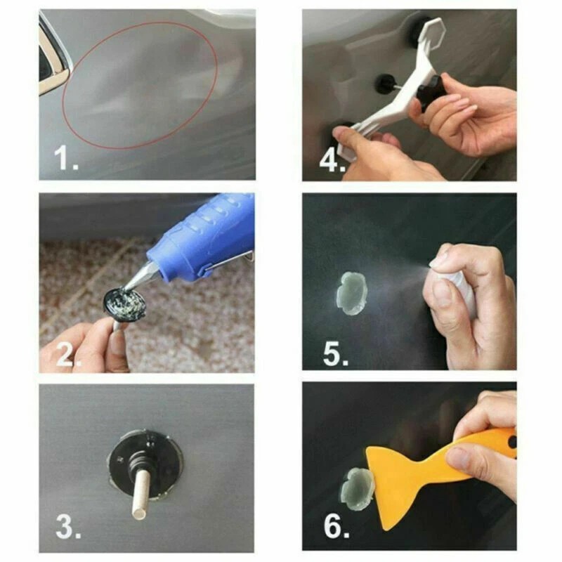 40pcs Car Paintless Dent Removal Kit Slide Hammer Repair PDR Glue Gun Puller UK 9