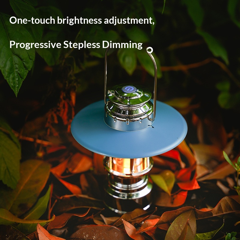 Retro Camping Lamp, Rechargeable Camping Lamp, Small Lantern, Outdoor Ambiance Lighting, Led Portable Lamp, Tent Lamp, Camping Lamp