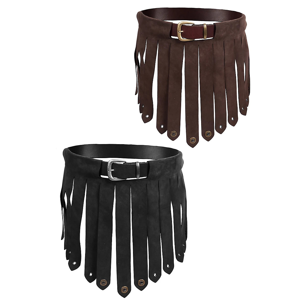 تنورة جلدية عتيقة بتصميم عصر النهضة والقرون الوسطى والفايكنج والنوردية