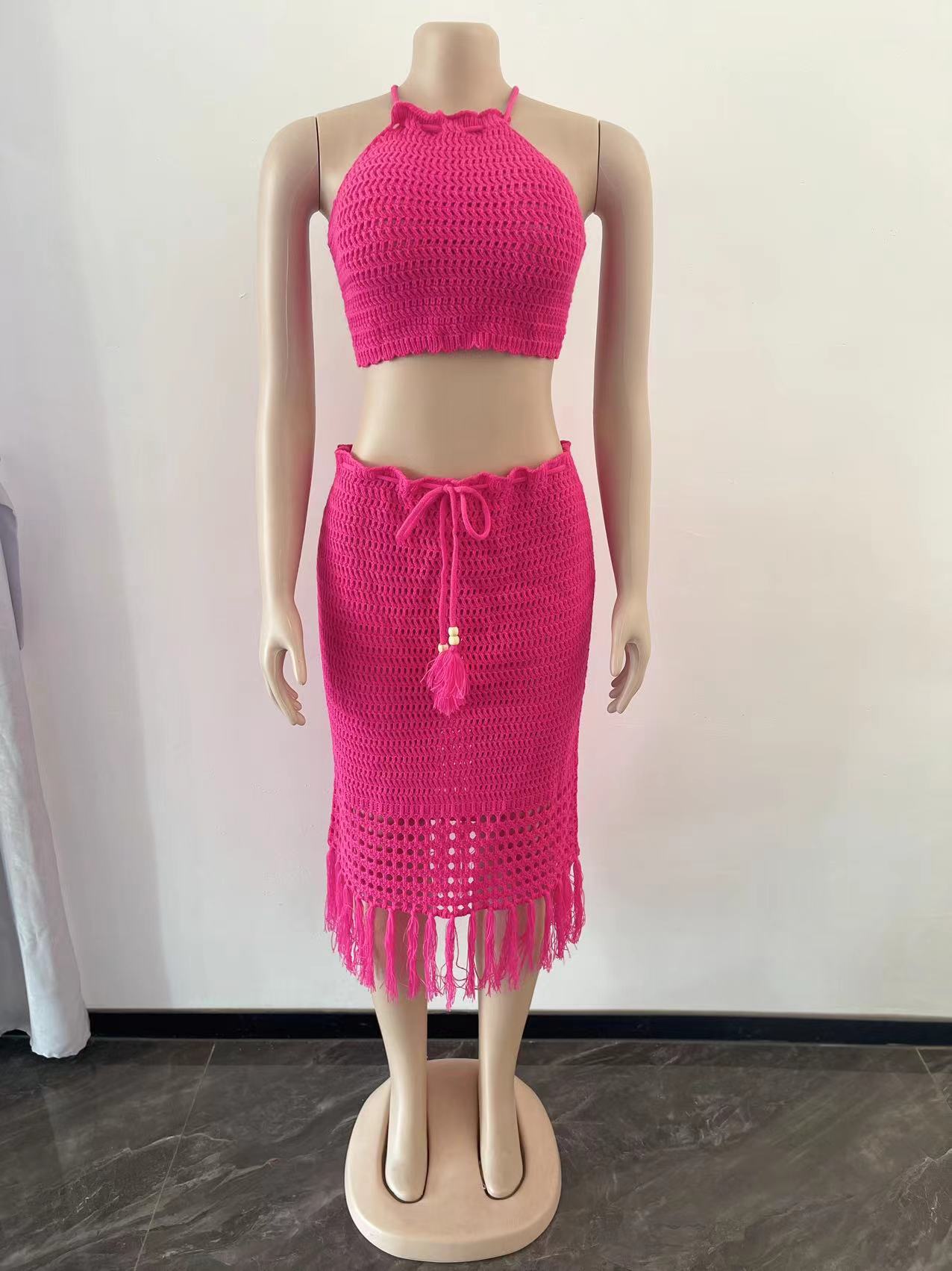 Knitted Tassel Two-Piece Set, picture 5 of 9