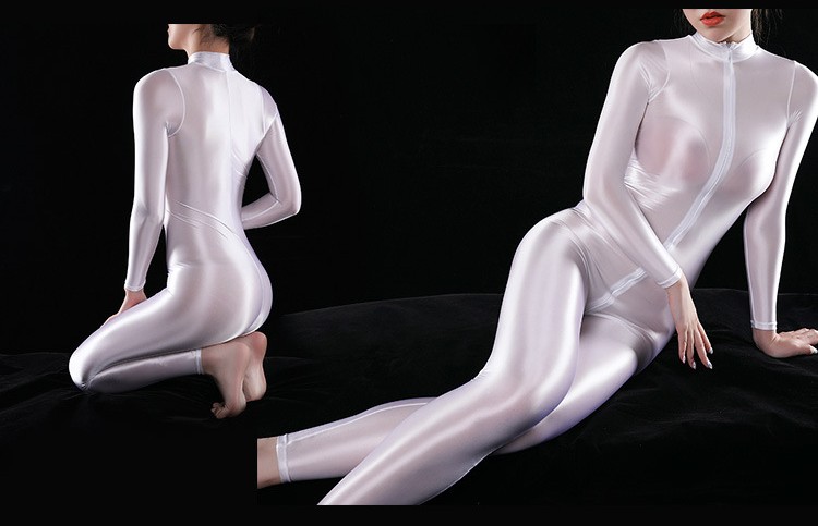 Title 7, Shiny Luxury Shiny Thin Silky Tight Jumpsuit