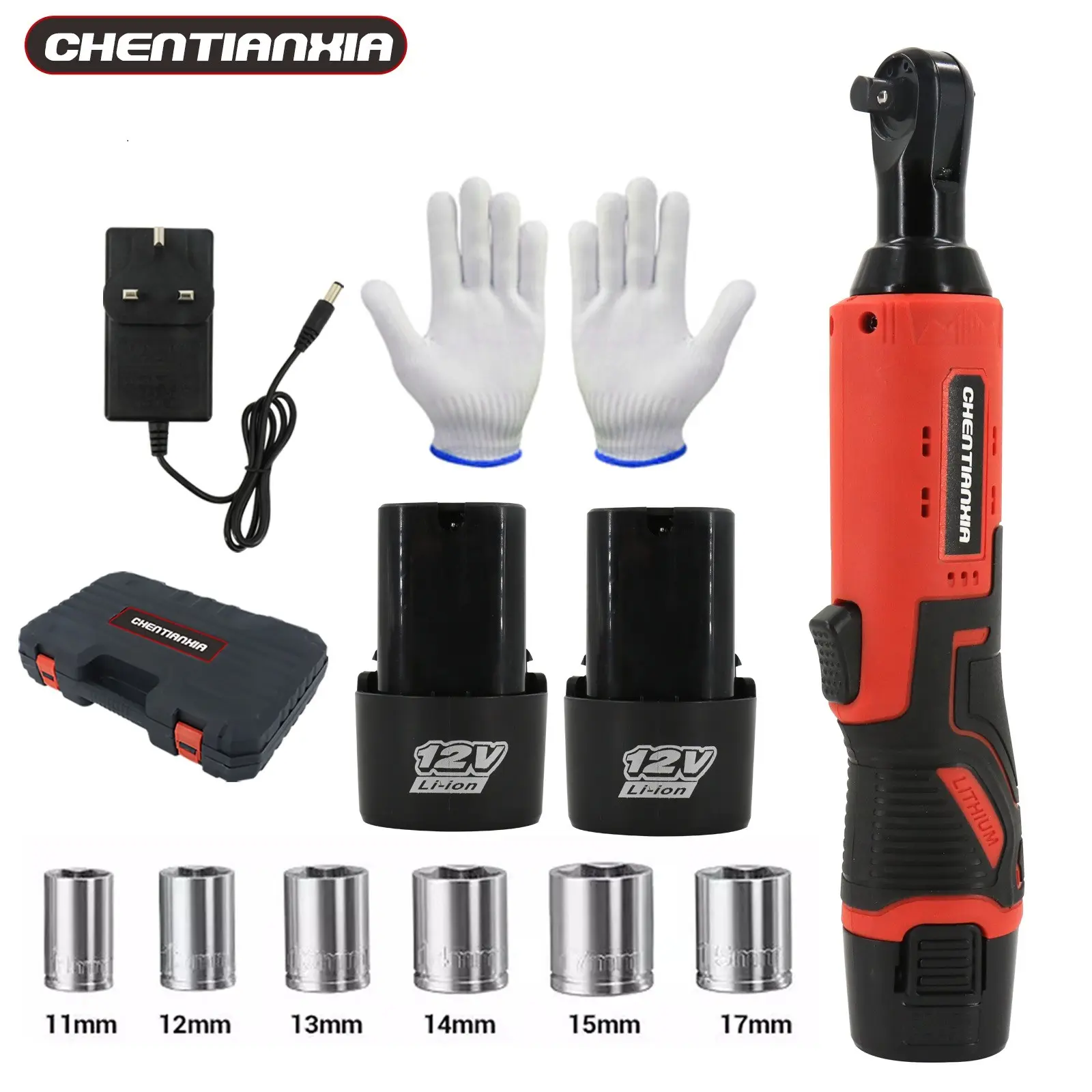 2 Batteries Cordless Right Ratchet 3 8'