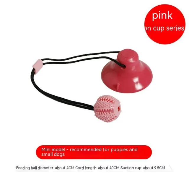 Dog Toy Food Dropping Ball Teeth Cleaning Molar Rod Brushing Pink - Shop at LoveMi