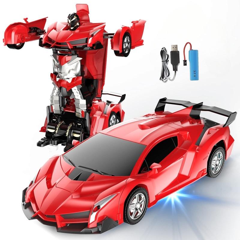 One-Touch Transforming Robot Car Educational Toy With Lights, Sound, Stunt Features, And Omnidirectional Movement,Self-pickup Only.