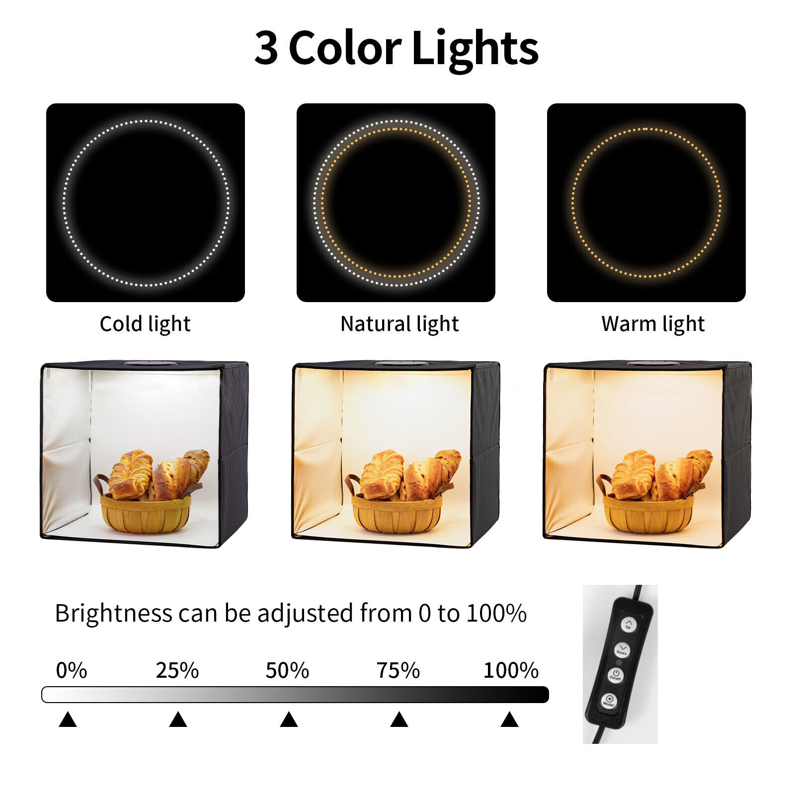 40x 40cm 144LED Portable LED Light Tent Box Bar Cube Room Studio Photography 16 — image 2