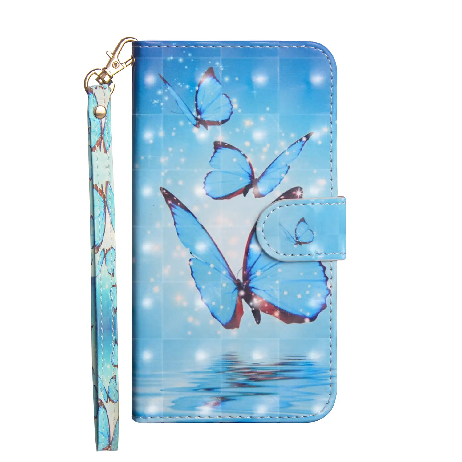 Card Flip Wallet Painted 3D Leather Phone Case