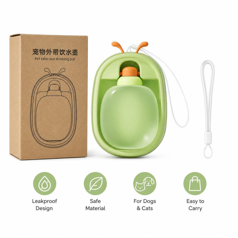 Portable Pet Water Bottle With Cute Antlers