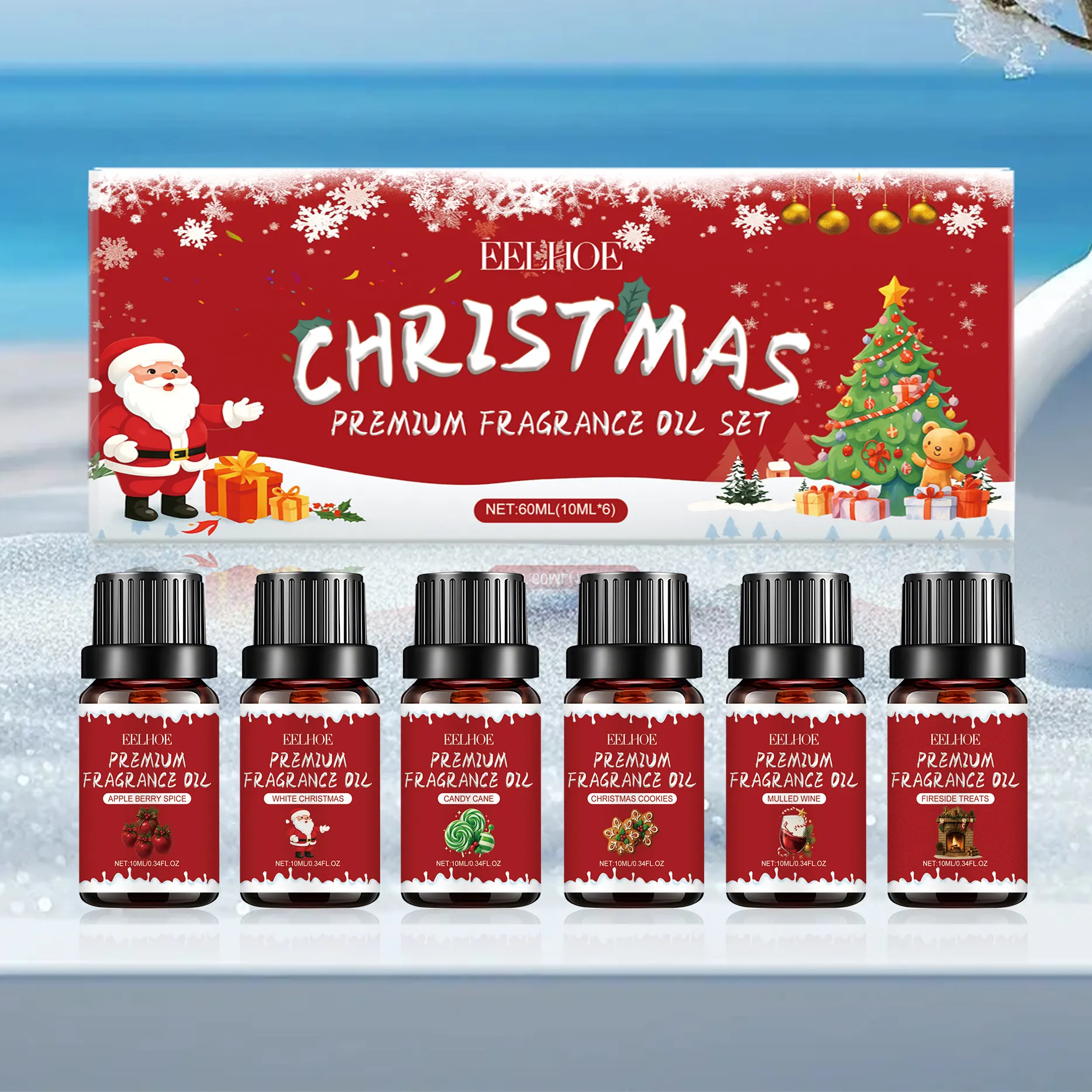 Christmas Premium Fragrance Essential Oil Set 10mlx6-box