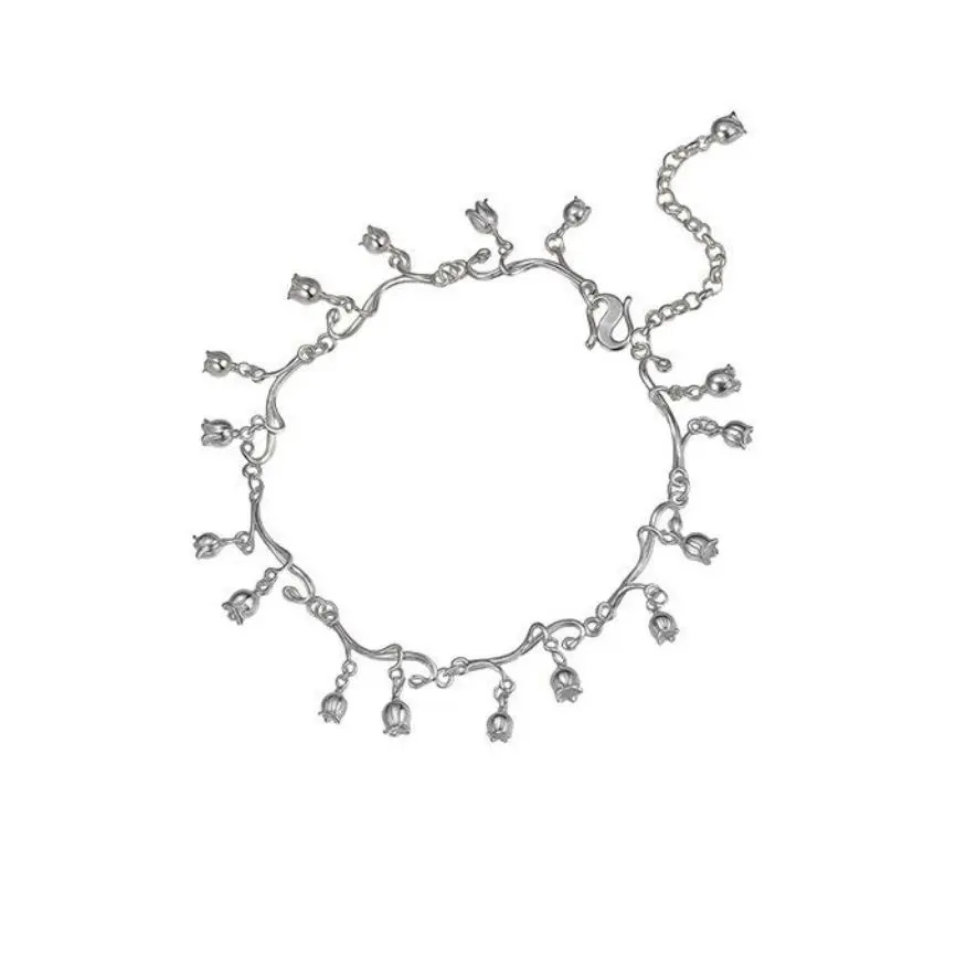 1pcs 999 Sterling Silver Lily of the Valley Tassel