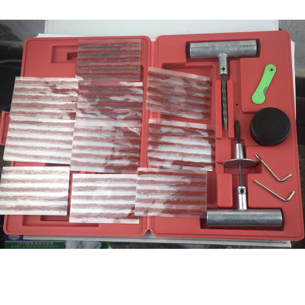 57pc Tire Repair Kit Diy Flat Car Truck Motorcycle Home - Miniatyr 3