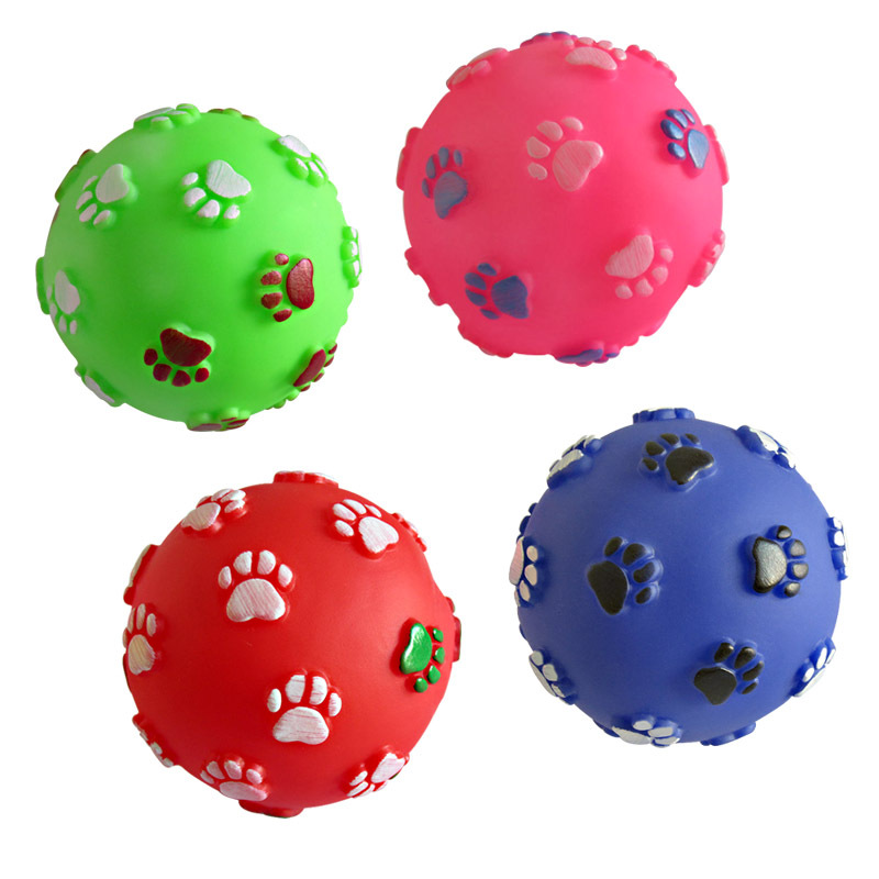 Title 4, Pet Toy Footprints Ball Vinyl Molar