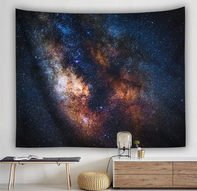 Printed Solar System Pattern Tapestry Multifunctional Sitting