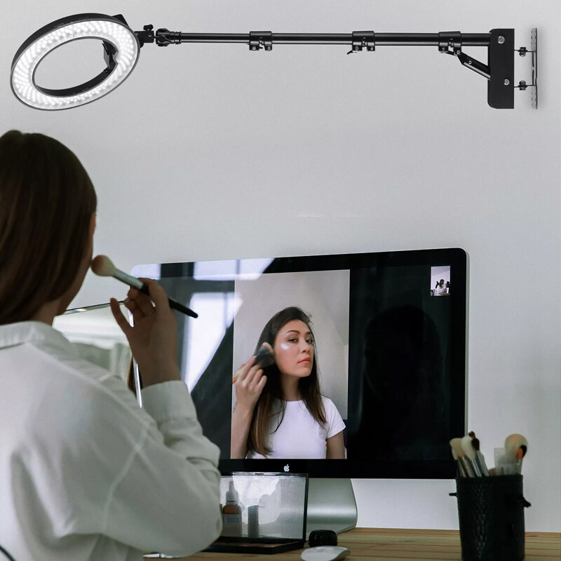 39 Triangle Wall Mount Light Stand Boom Arm For Video Moonlight UK — image 3