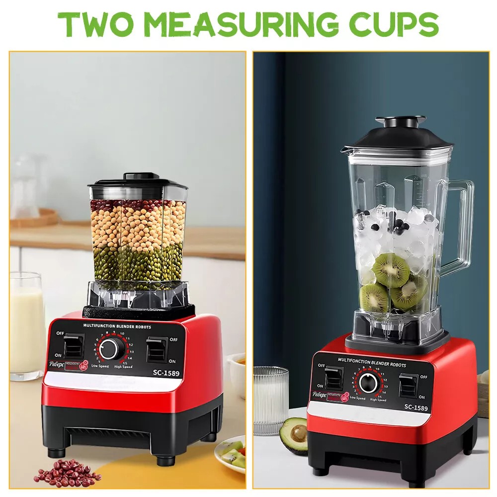 Commercial Blender 2xCups Food Processor Mixer Smoothie Juicer Ice Crusher Home — image 11