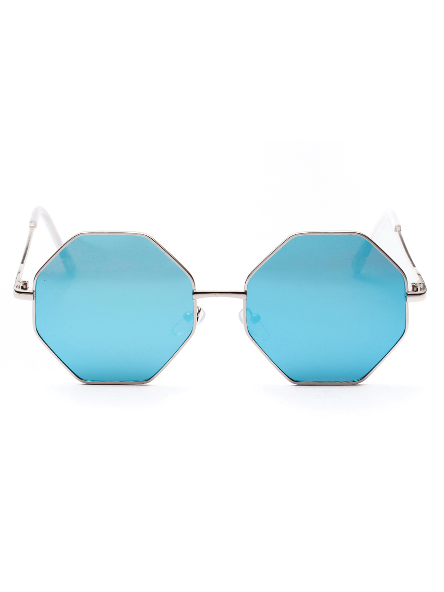 Diamond Polygon Color Clear Lens Sunglasses - Image 9