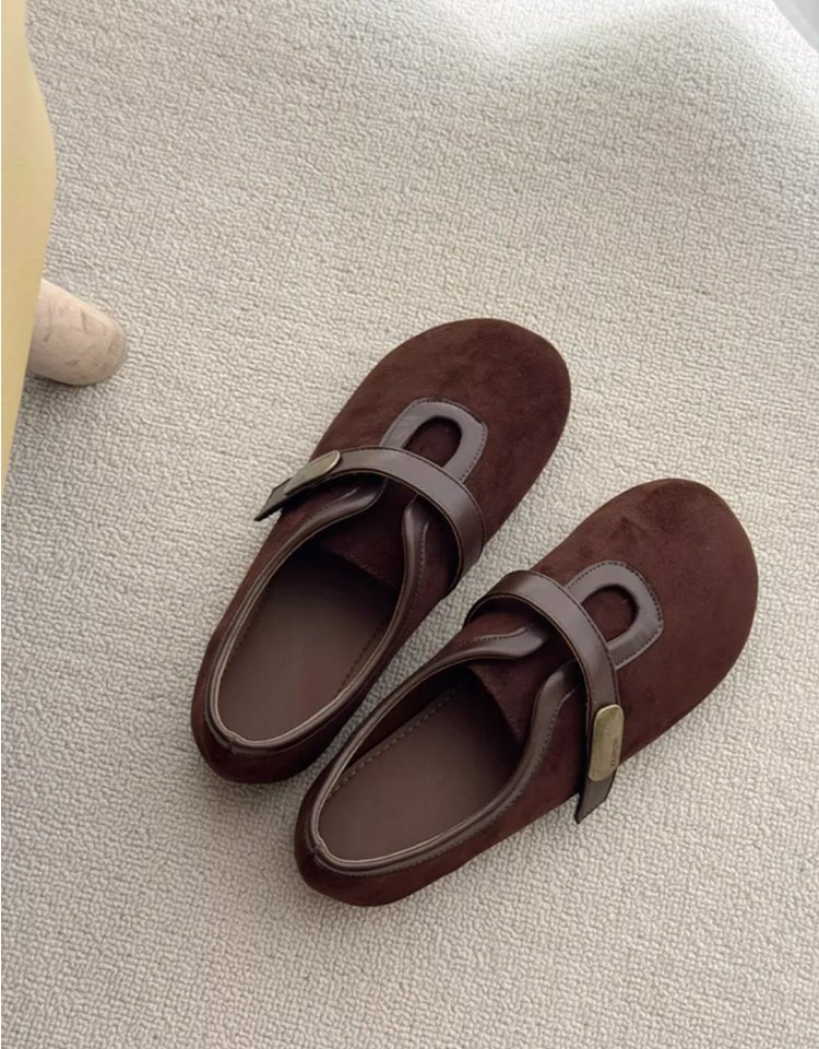 Women's ballet flats coffee colorway product view