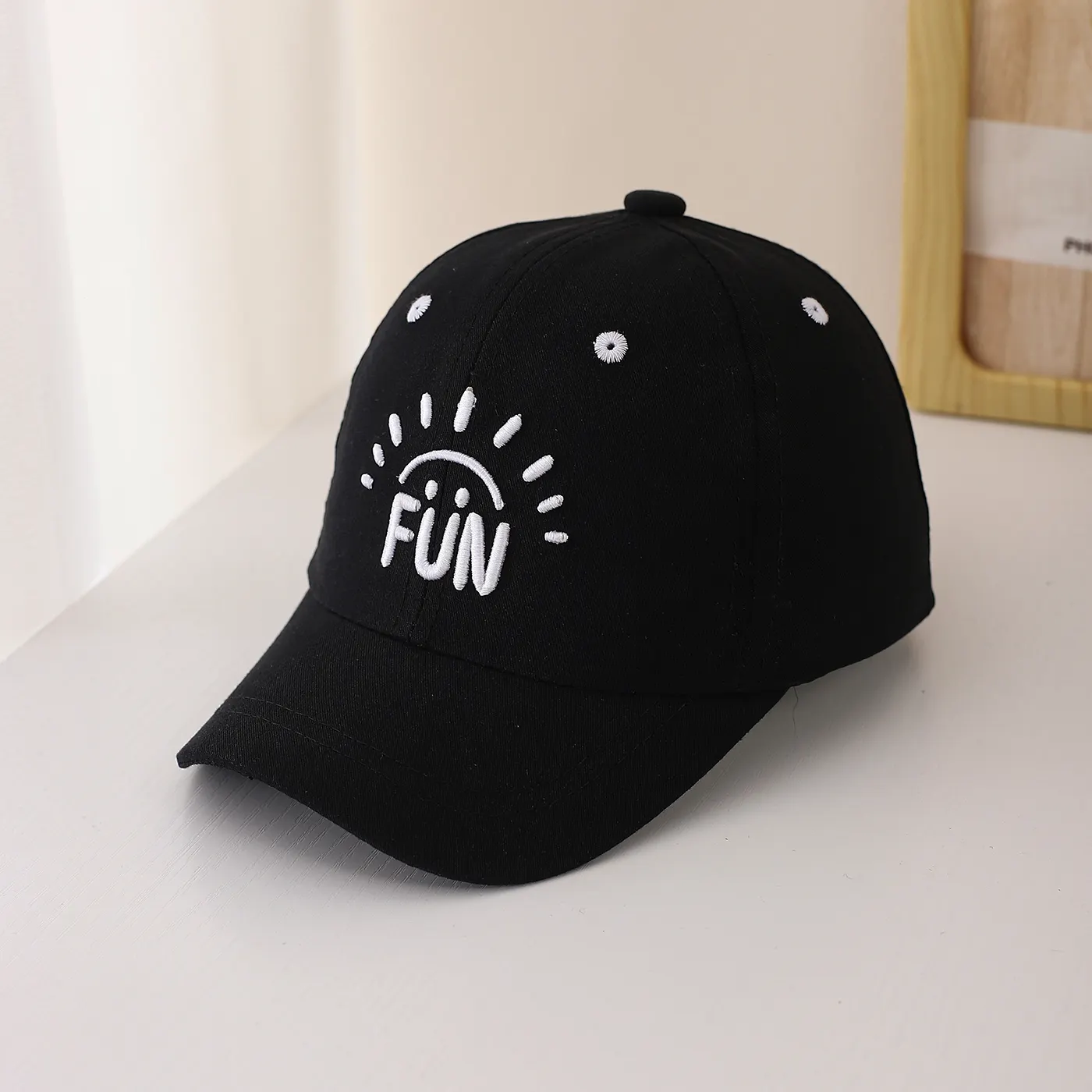 Children's Single-color Three-dimensional Letter Sun Embroidery Adjustable
