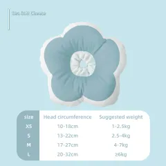 Cat Flower Cotton Neck Pet Collar Adjustable Anti-Bite Surgery Cute Solar Flower Neck Cone Beauty Head Cover - Blue - View 1