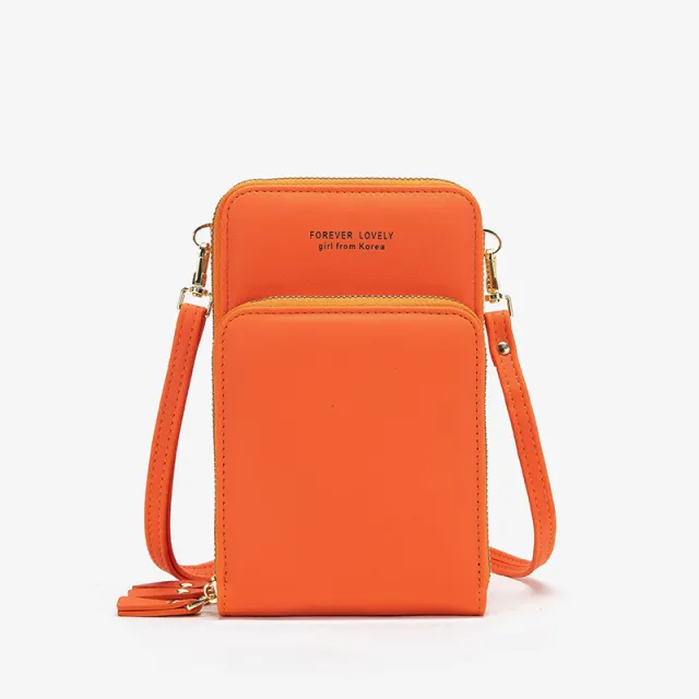 Crossbody Bag Women Tri fold Pockets Phone Bags Orange - Shop at LoveMi