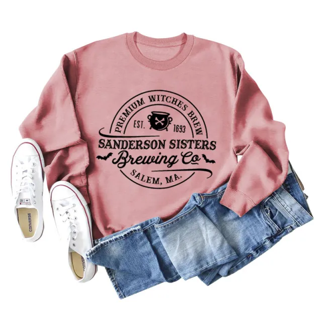Alphabet Printed Autumn And Winter Bottomed Long Sleeve Rose - Shop at LoveMi