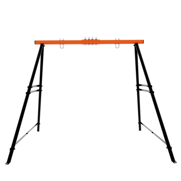Swing Sets For B Ackyard, Swingset Outdoor For Kids, Toddler Porch Swing, Metal A-Frame Swing Stand For Indoor, A Dult B Ackyard Swing Frame, Easy To Assemble, Orange Without Swing
