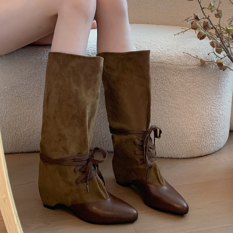 Faux Suede Slouch Boots, picture 2 of 6