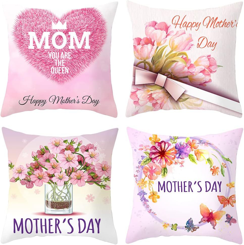 Mother's Day Heart Printing Throw Pillowcase - Image 2