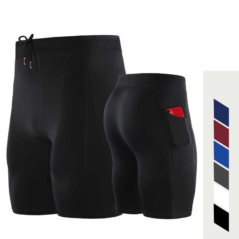 Sports Stretch Tight Shorts For Men's Fitness And Breathability