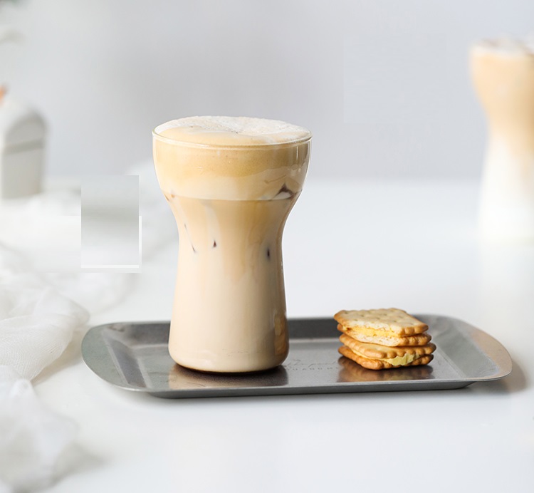 Creative Flower Styling Glass Coffee