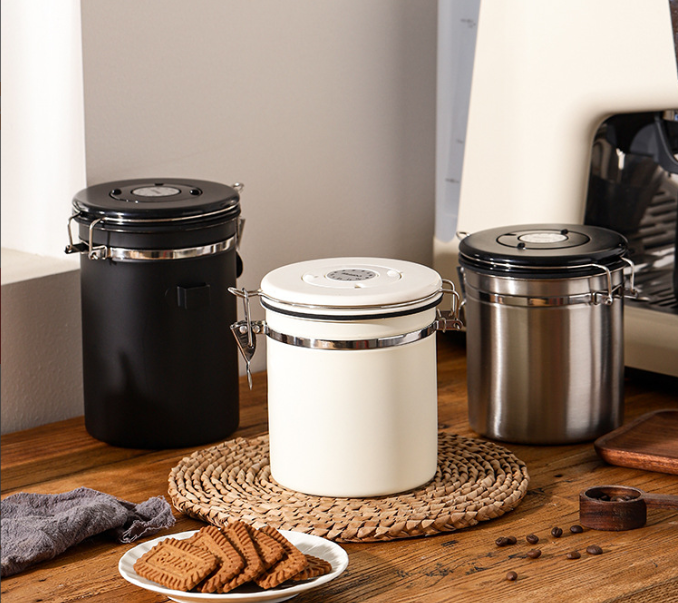 Nouvelle boîte à café en acier inoxydable 304 avec cuillère en acier – Image 3
