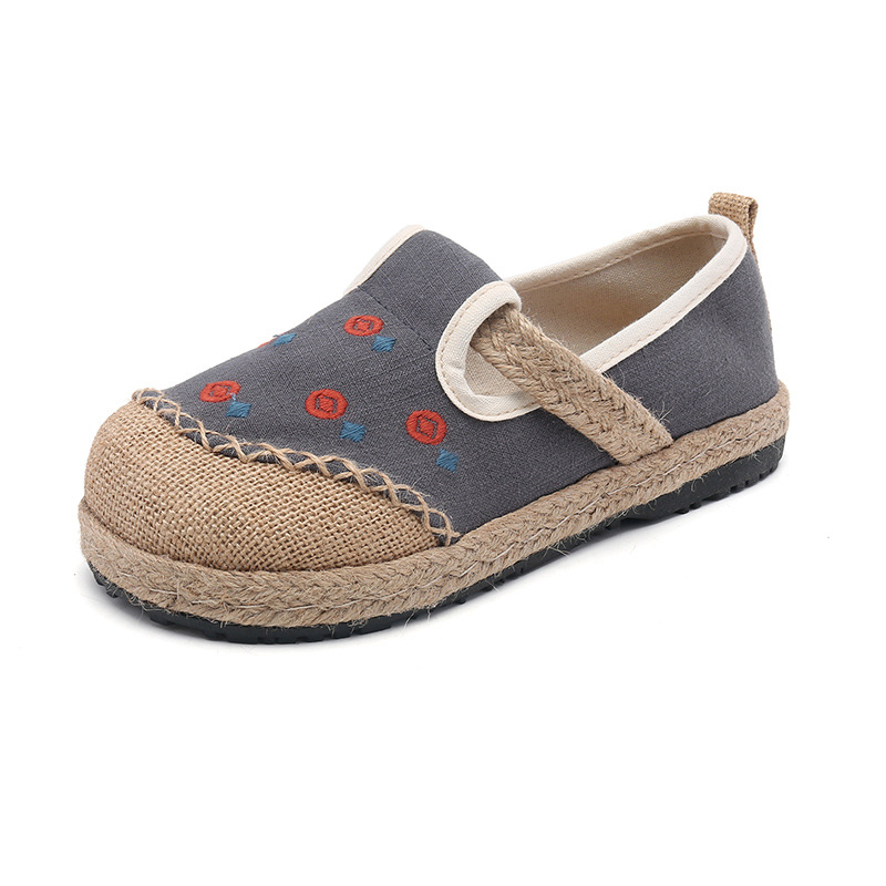 Title 5, New Comfort Round Head Cotton And Linen Shoes B...