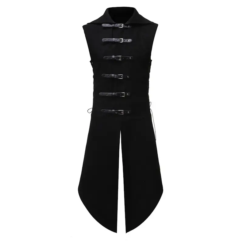Sleeveless Leather Button Top Medieval Renaissance