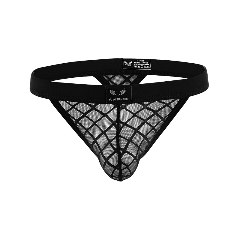 Men's Underwear Fashion Sheer Low Waist Mesh Thong - 11