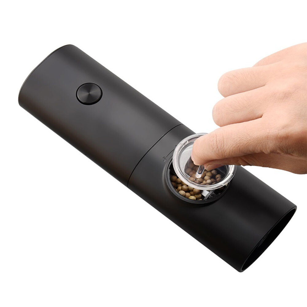 2x Electric Salt And Pepper Grinder LED Auto Mill Shaker Adjustable Coarseness 5