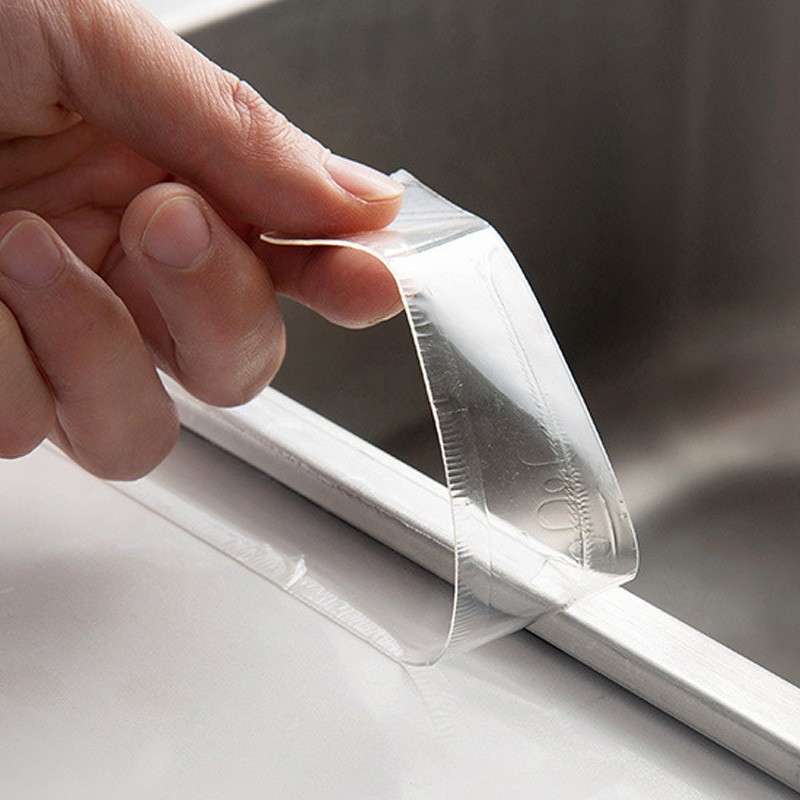 Waterproof Caulk Strip Sealing Tapes Anti-Mildew Clear