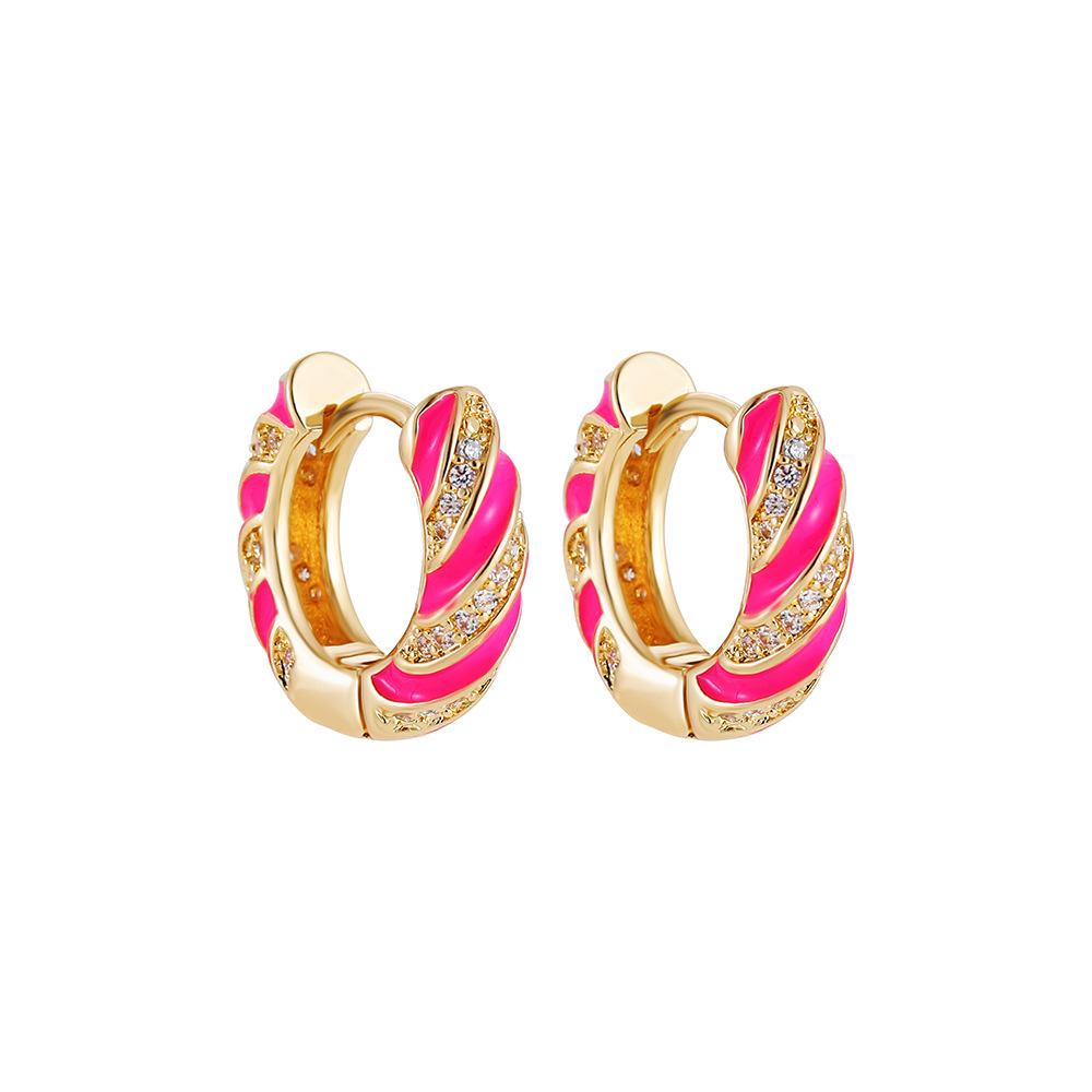 Women's Rotating Oil Dripping Copper Ear Buckle
