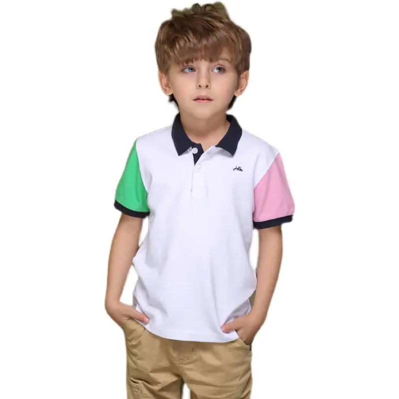 Loose Contrast Lapel Polo Shirt