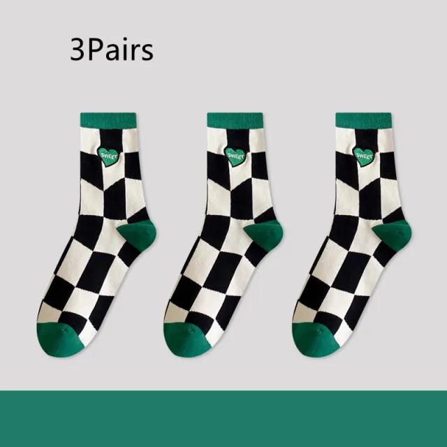 Green Women's Spring And Autumn Stockings 3Pairs E - Shop at LoveMi