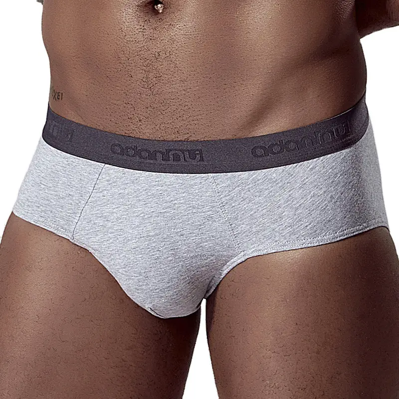 Men's Sports Briefs Big Pouch Low Waist Cotton Polyester Shorts