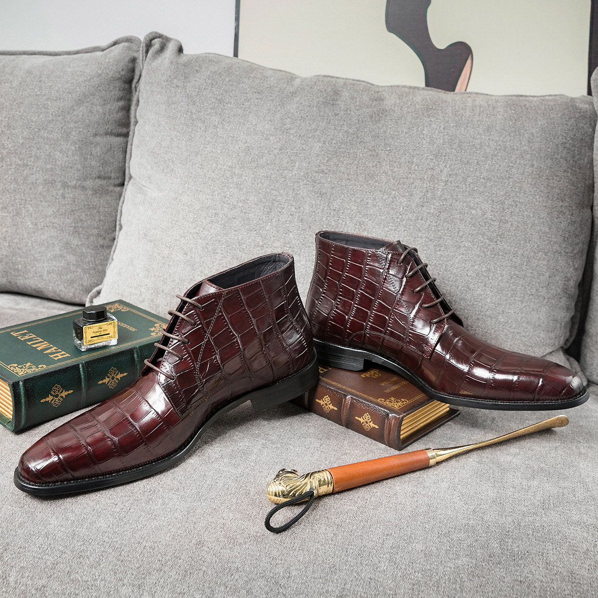 Men's Trendy Cowhide Martin Boots