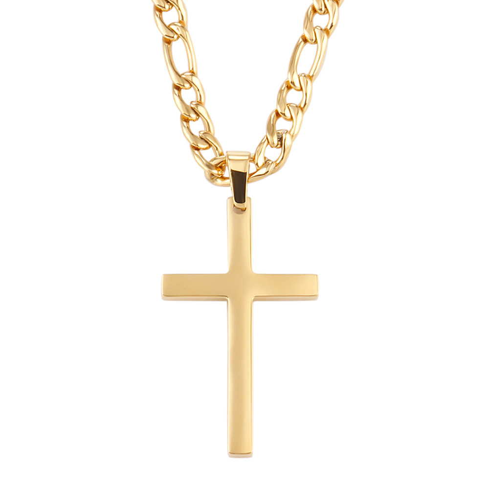 Men's Titanium Steel Cross Pendant Necklace